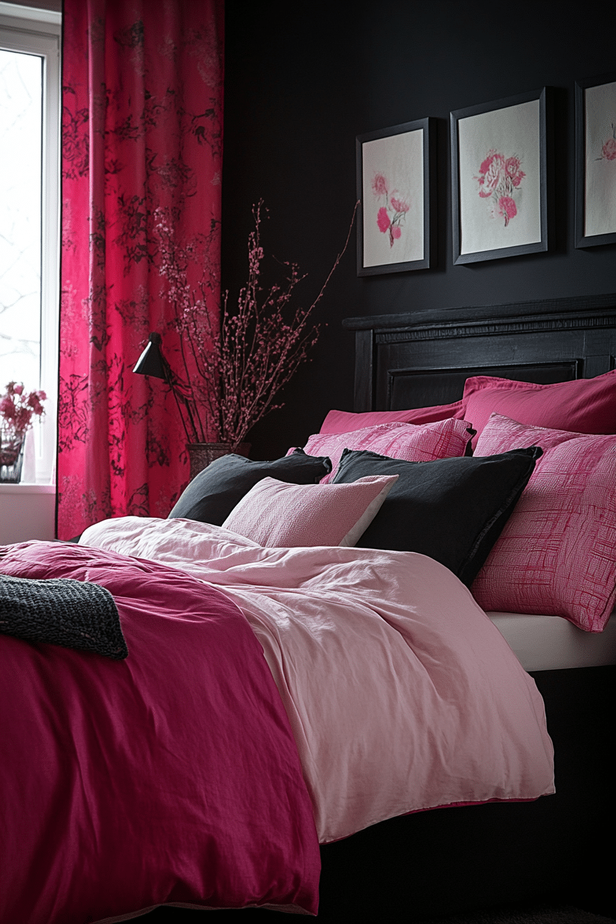 20 Pink and Black Bedroom Ideas for a Cozy and Fashionable Space