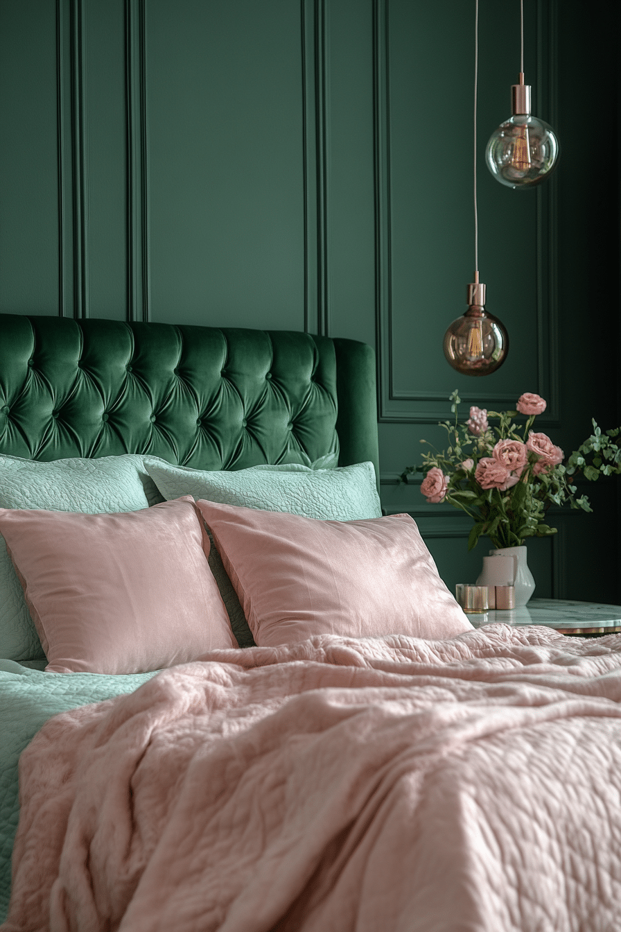 20 Green and Pink Bedroom Ideas for a Bold and Beautiful Aesthetic