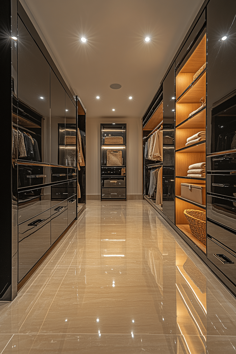 Glossy Modern Closet Aesthetic