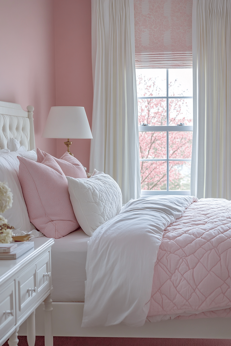 20 Pink and White Bedroom Inspirations for a Feminine and Fresh Look