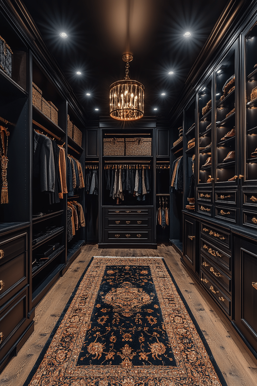 Luxurious Gold-Accented Closet