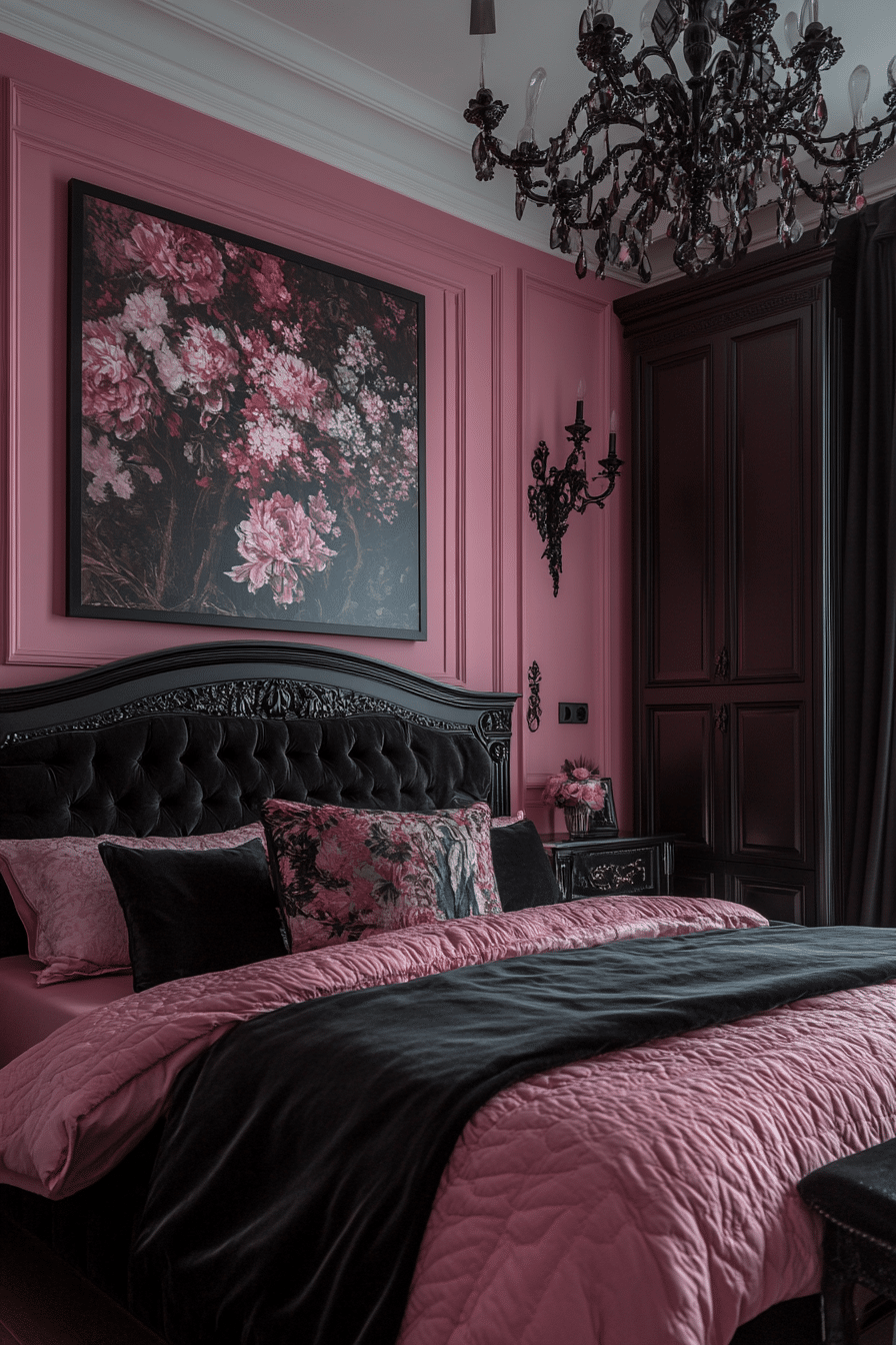 20 Pink and Black Bedroom Ideas for a Cozy and Fashionable Space