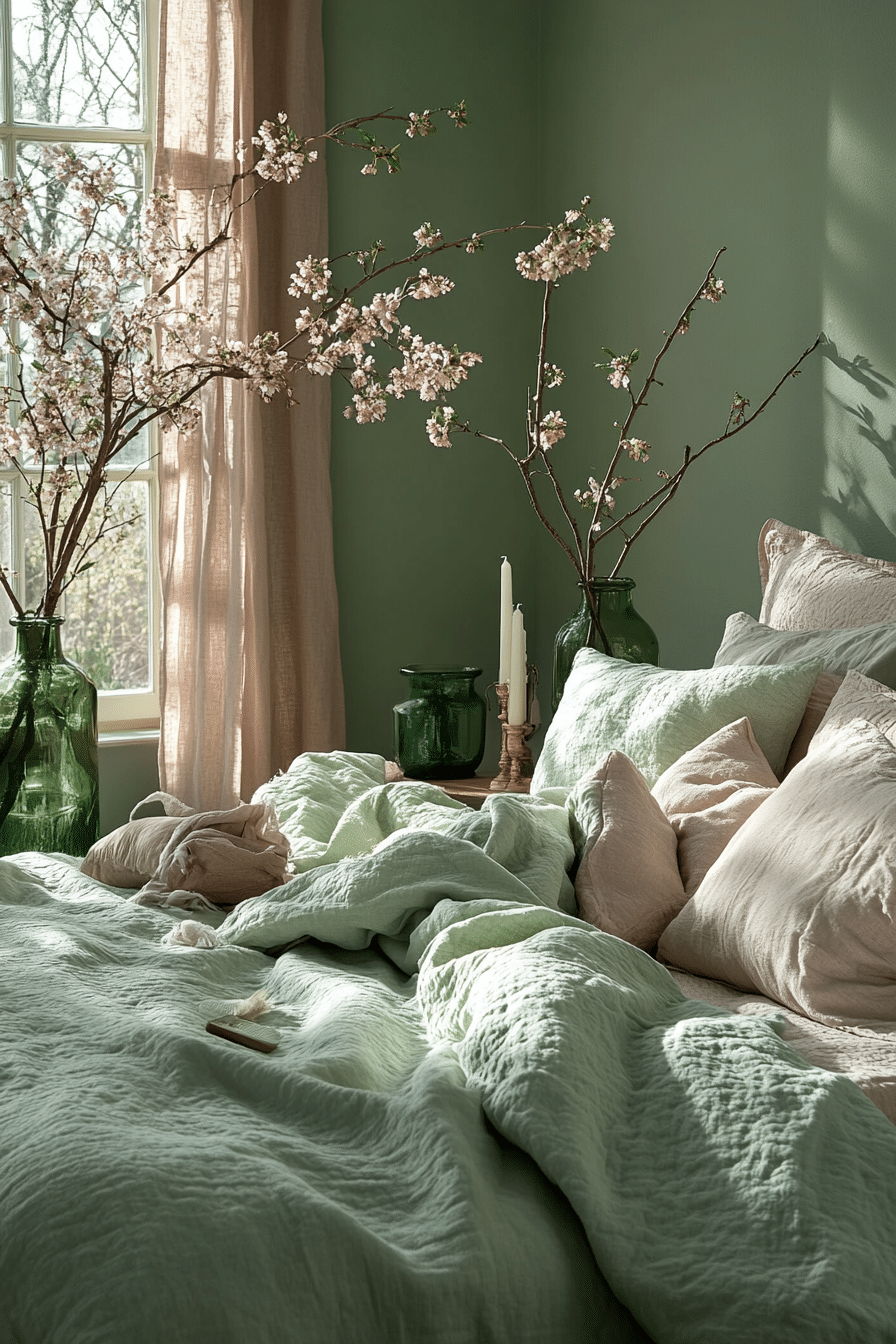 20 Green and Pink Bedroom Ideas for a Bold and Beautiful Aesthetic