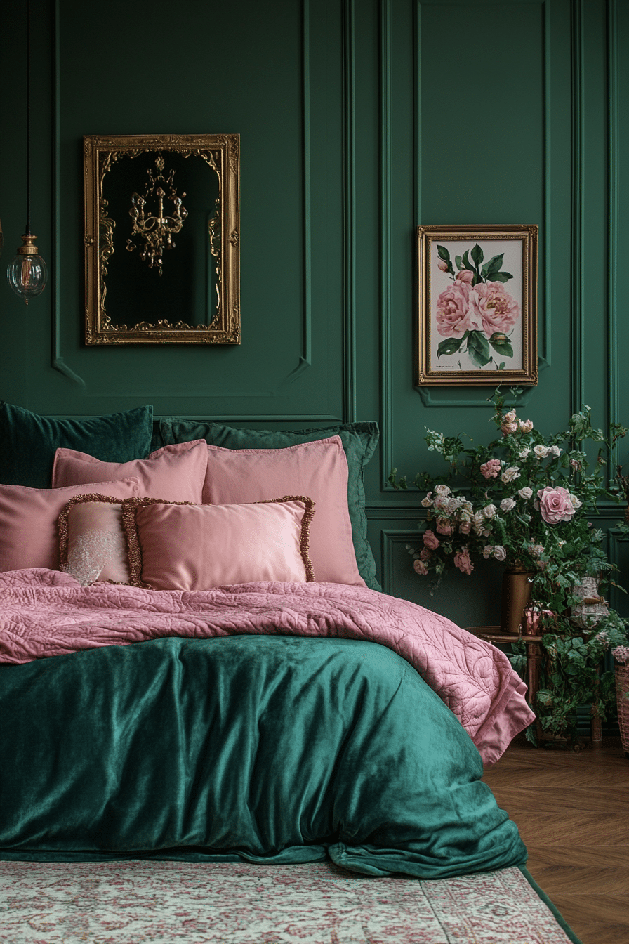 20 Green and Pink Bedroom Ideas for a Bold and Beautiful Aesthetic