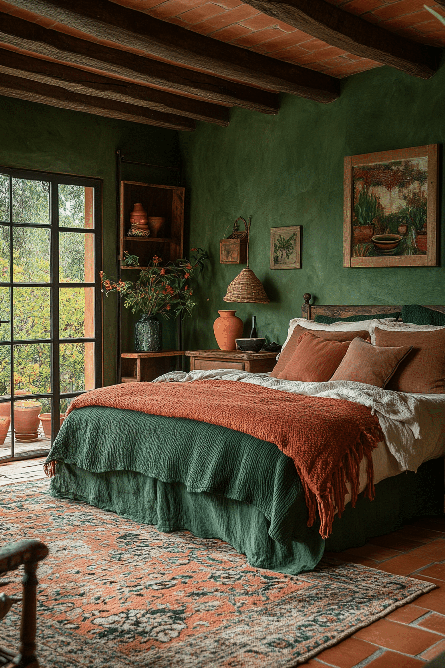 20 Green and Terracotta Bedroom Ideas to Add Warmth and Freshness