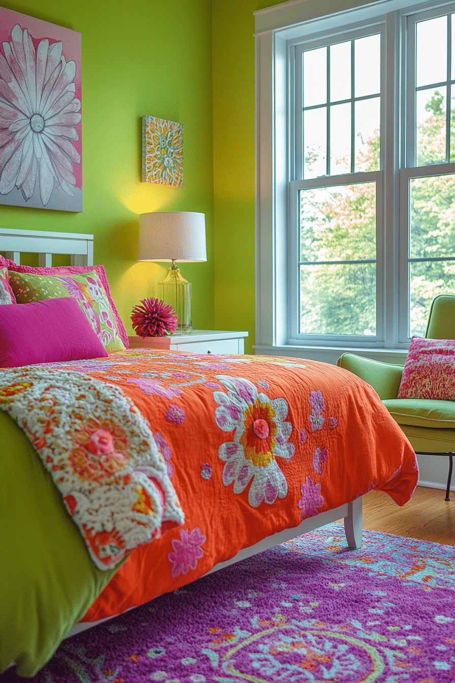 20 Green and Pink Bedroom Ideas for a Bold and Beautiful Aesthetic
