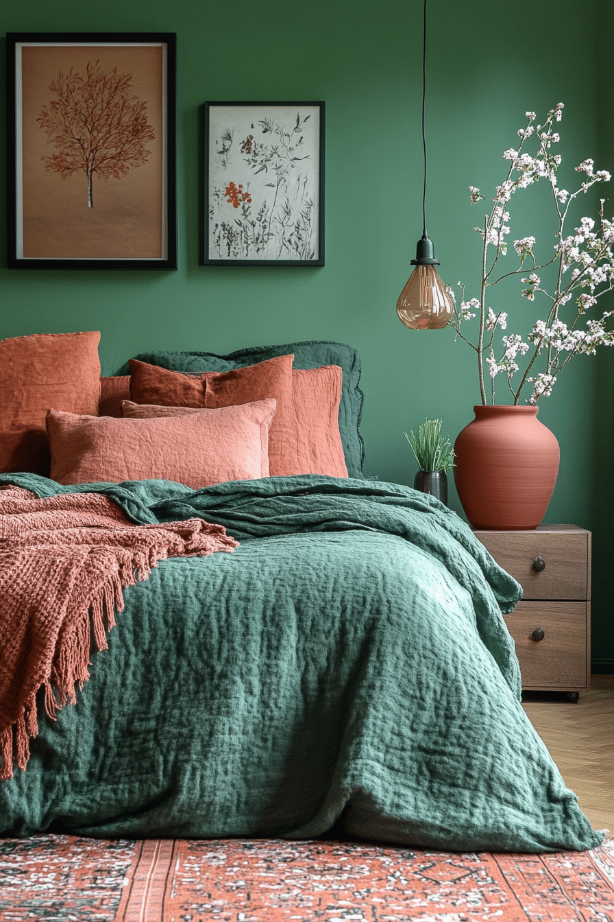 20 Green and Terracotta Bedroom Ideas to Add Warmth and Freshness