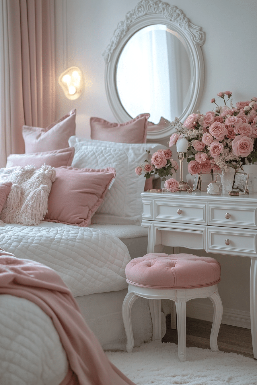 20 Pink and White Bedroom Inspirations for a Feminine and Fresh Look