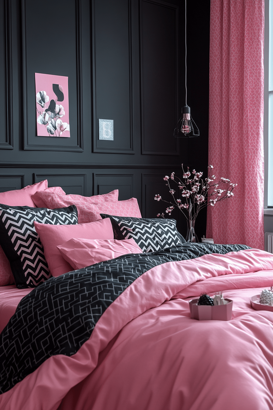 20 Pink and Black Bedroom Ideas for a Cozy and Fashionable Space