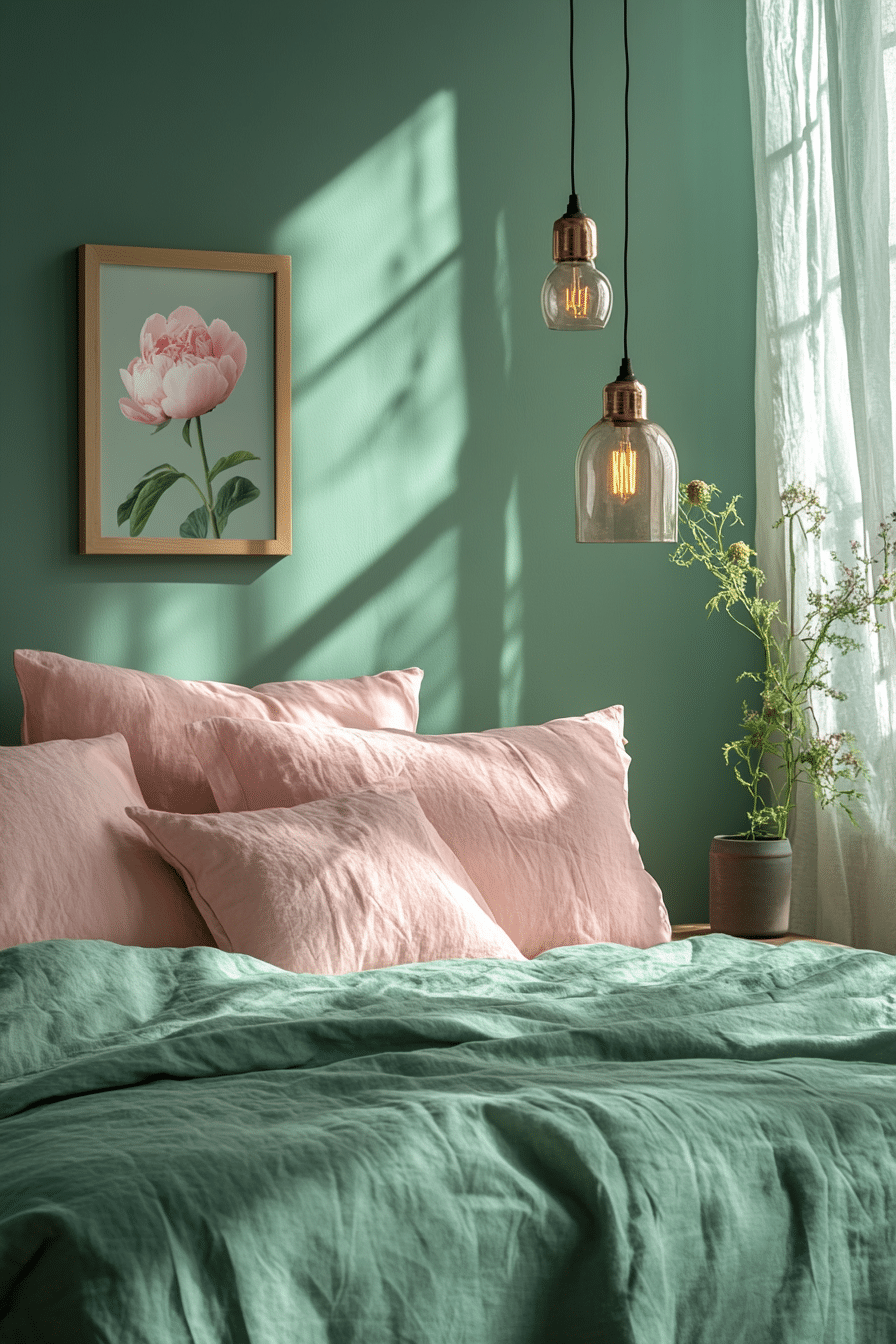 20 Green and Pink Bedroom Ideas for a Bold and Beautiful Aesthetic