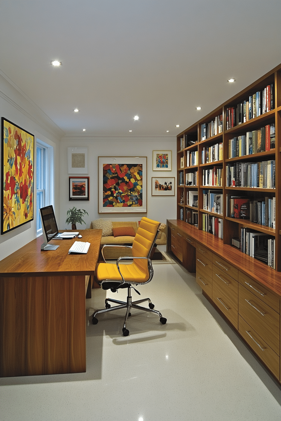 Modern Basement Office