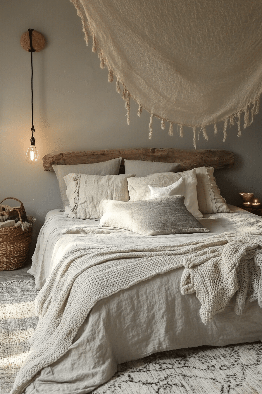 19 Grey Boho Bedroom Ideas for a Calm and Cozy Space