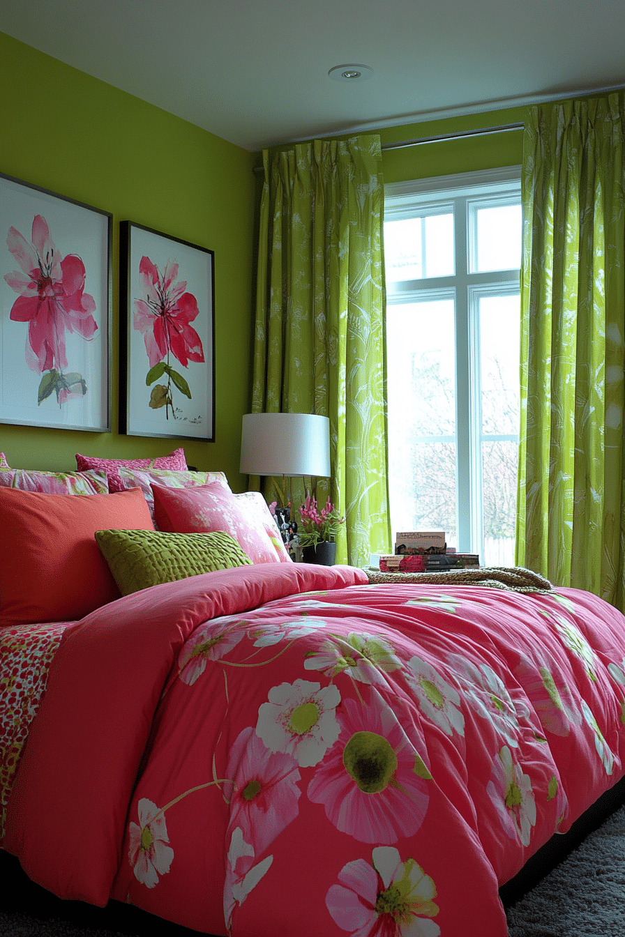 20 Green and Pink Bedroom Ideas for a Bold and Beautiful Aesthetic