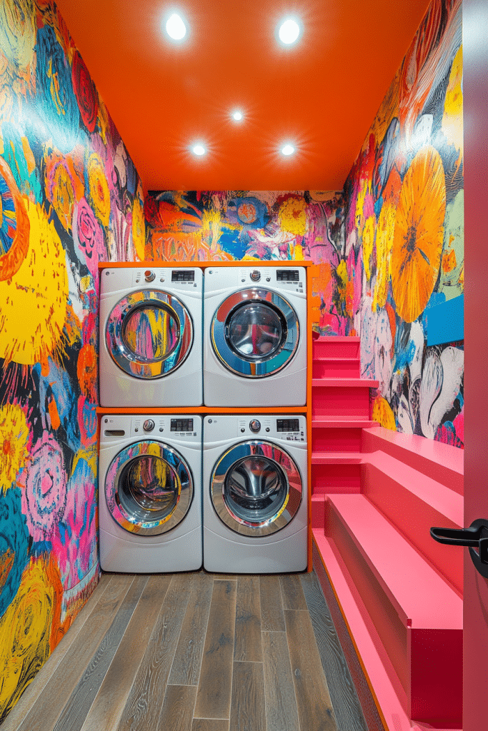 Artistic Laundry Space