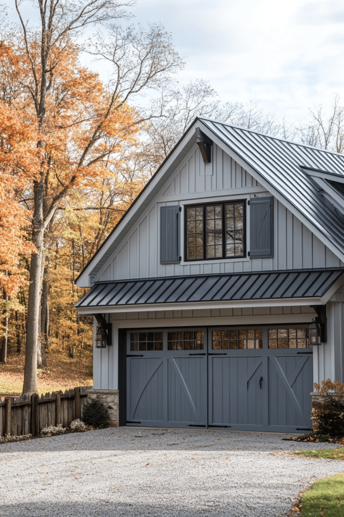 Board and Batten Farmhouse Garage Design