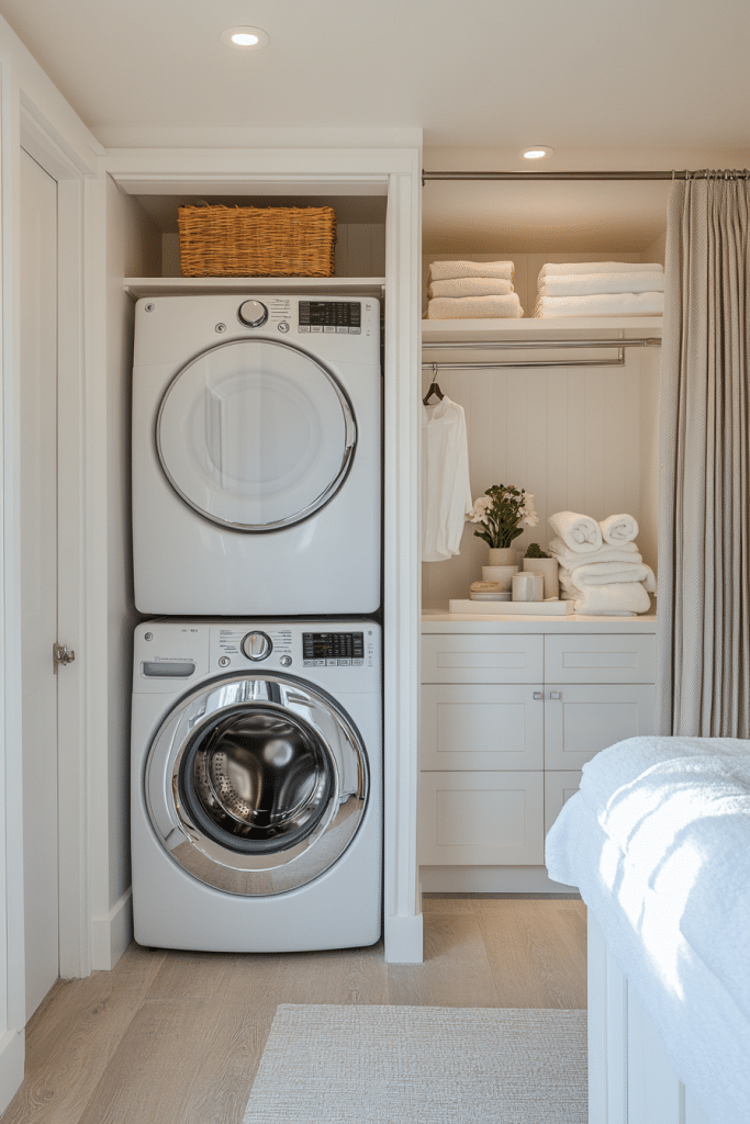 Bright Laundry Closet Inspiration