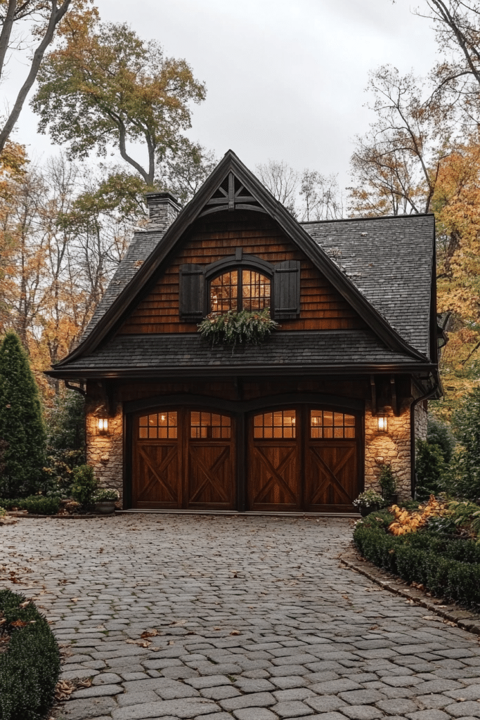 Classic Carriage Door Farmhouse Garage