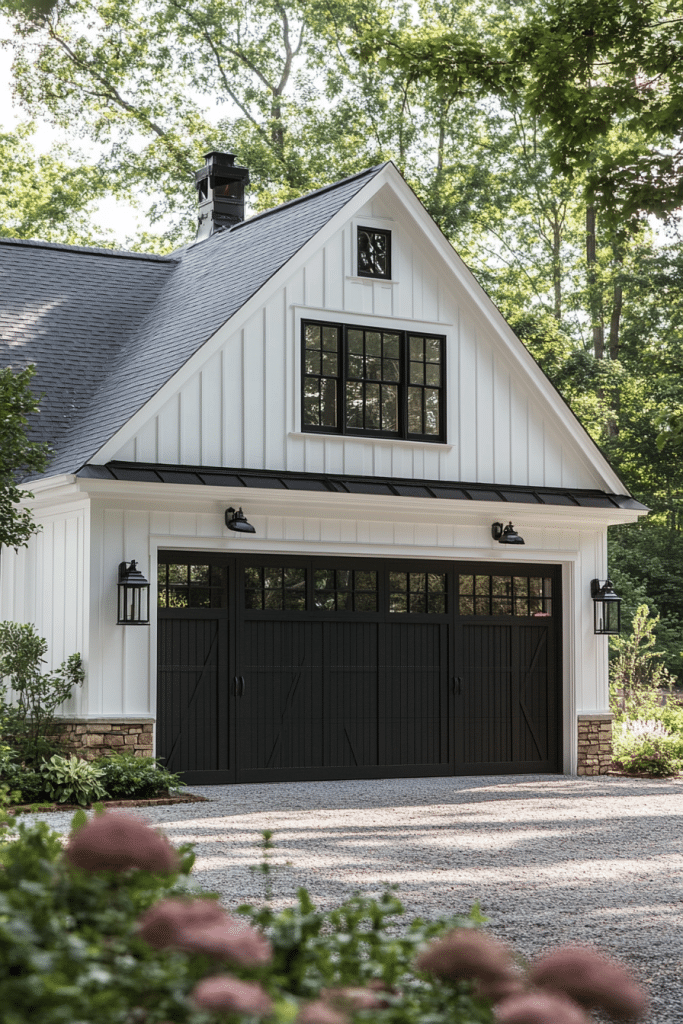 Custom Millwork Farmhouse Garage Detail