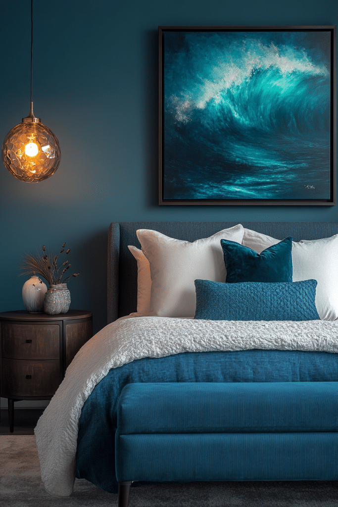 Dramatic Stormy Teal Room