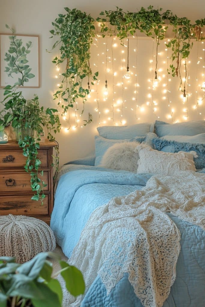 Ethereal Blues: Romantic Boho Bedroom