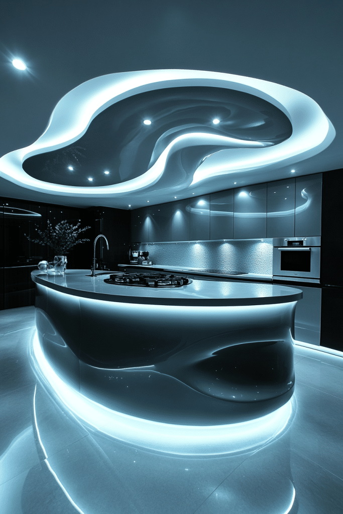 Futuristic Curved Kitchen Styles