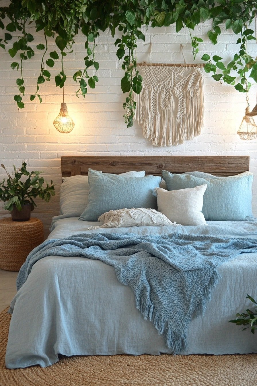 19 Light Blue Boho Bedroom Ideas for a Relaxed and Dreamy Atmosphere ...