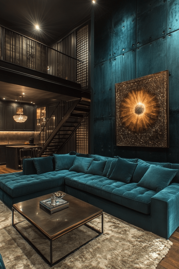 Opulent Teal Loft Space