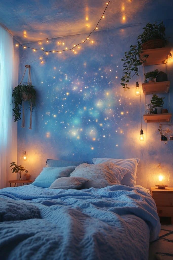 Starry Nights: Light Blue Boho Retreat