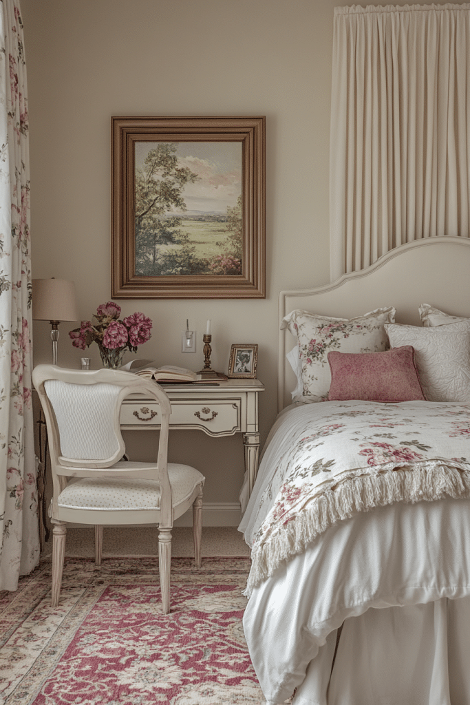 Timeless Chic Guest Room Office