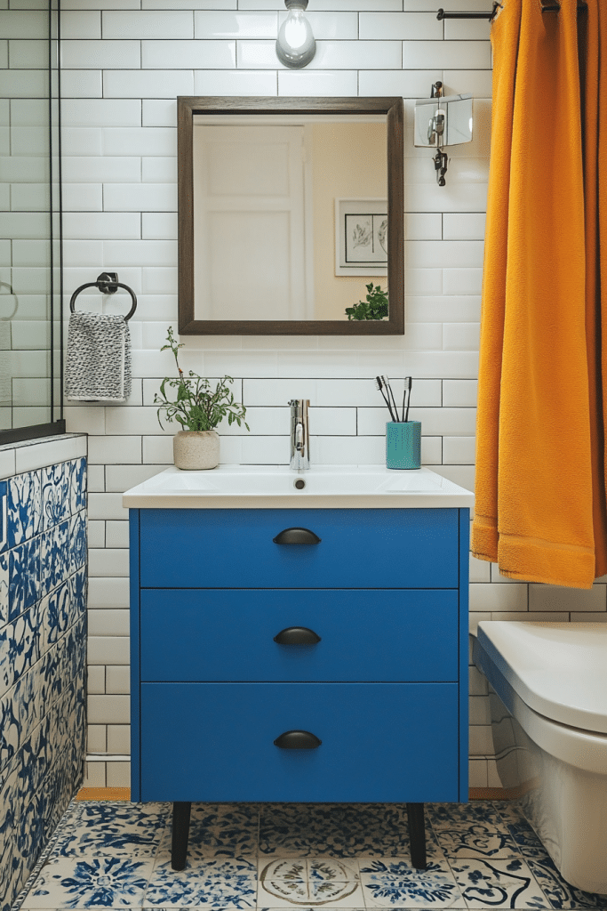 Vibrant Bathroom Accents