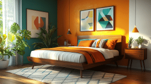 modern vintage bedroom