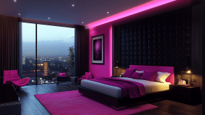 pink and black bedroom ideas