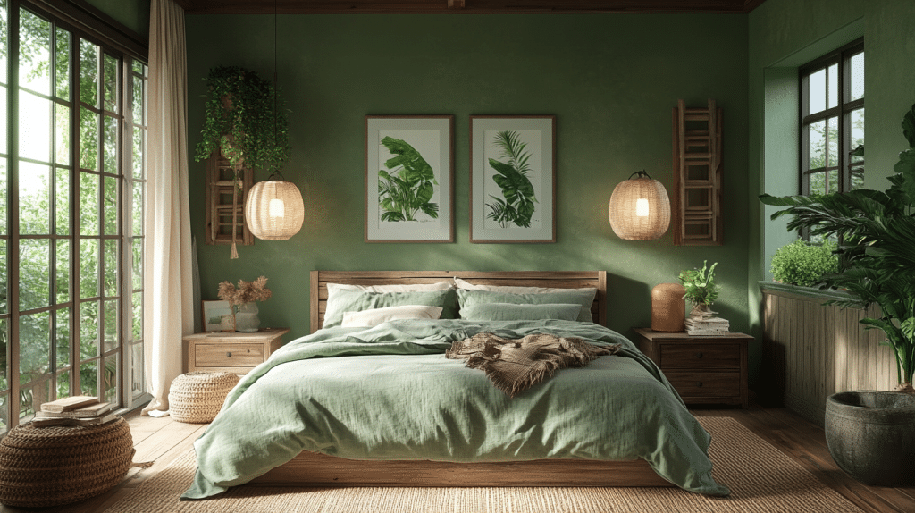 sage green farmhouse bedroom ideas
