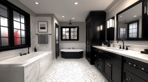 transitional bathroom design