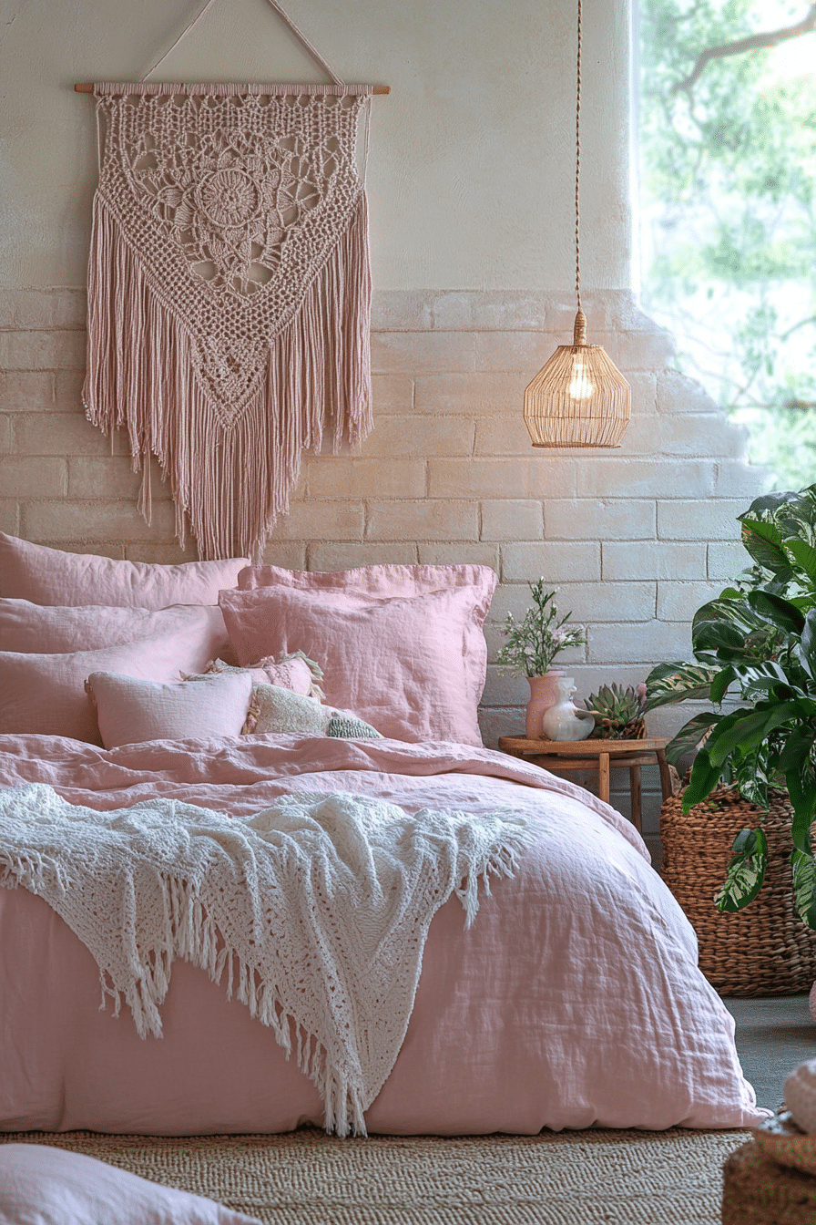 20 Pink Boho Bedroom Ideas to Mix Comfort and Bohemian Flair