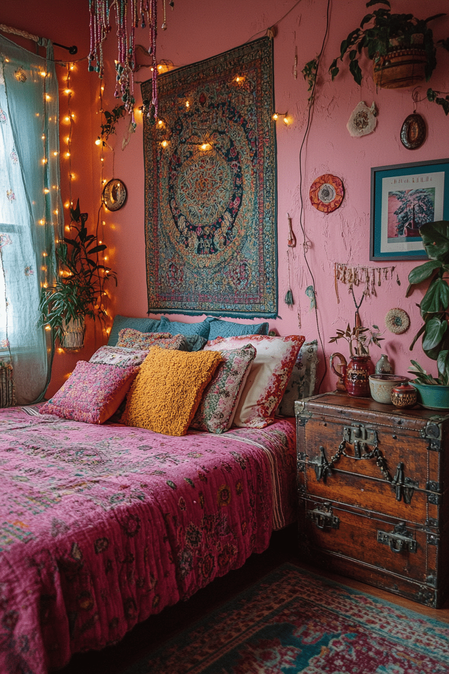 20 Pink Boho Bedroom Ideas to Mix Comfort and Bohemian Flair