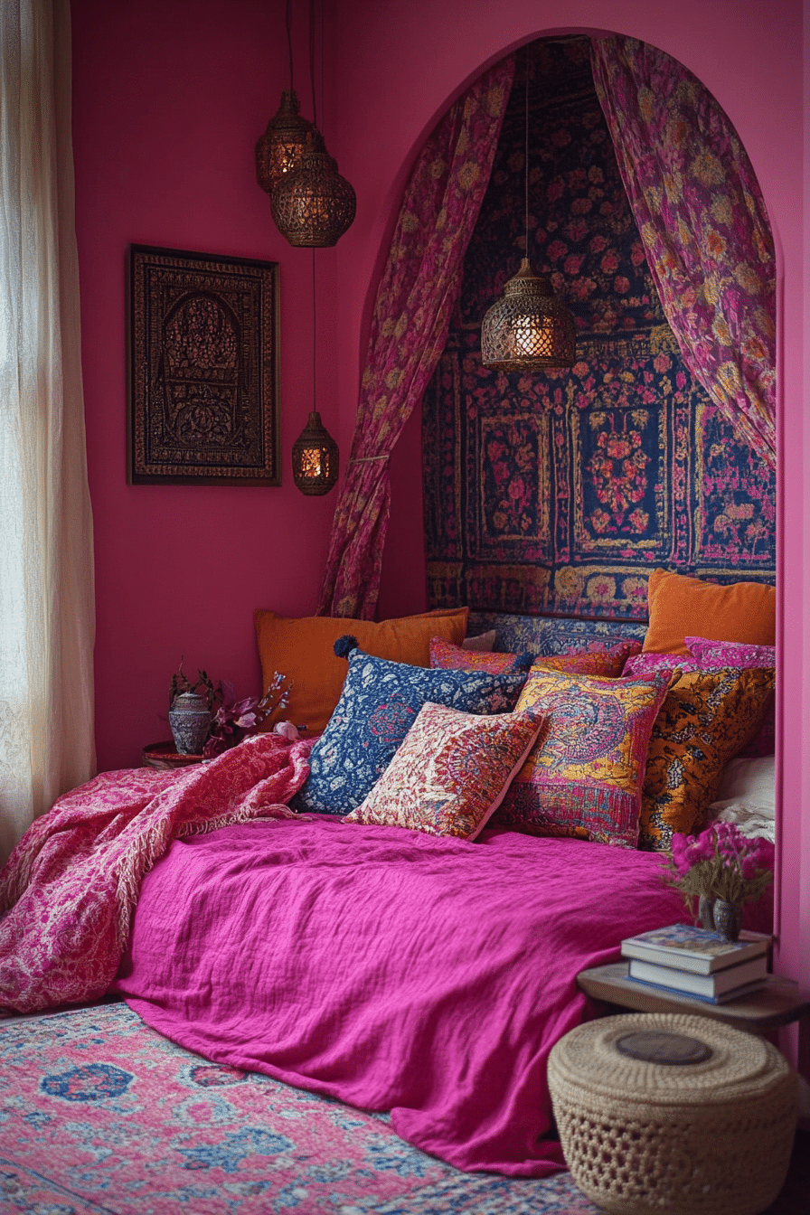 20 Pink Boho Bedroom Ideas to Mix Comfort and Bohemian Flair