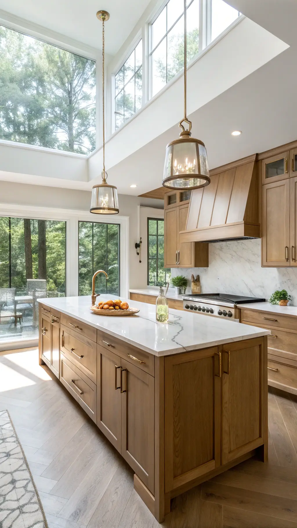 135modern bright kitchen shaker brass
