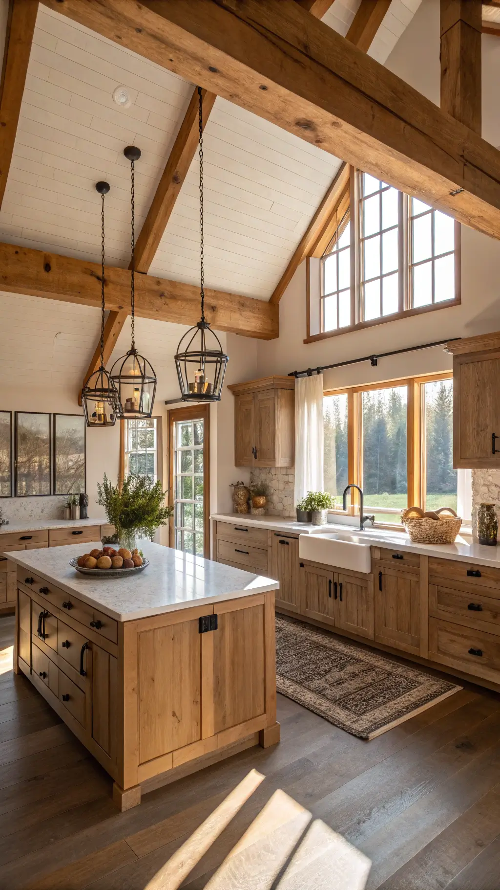 268modern farmhouse kitchen golden hour