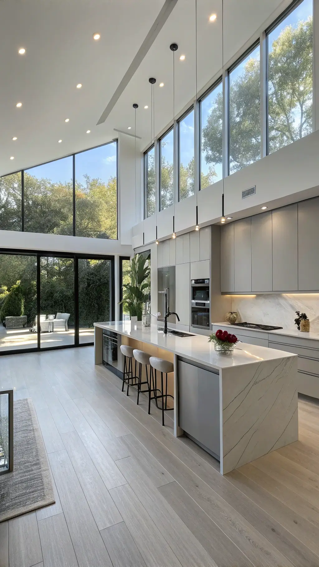 340modern minimalist kitchen silver white