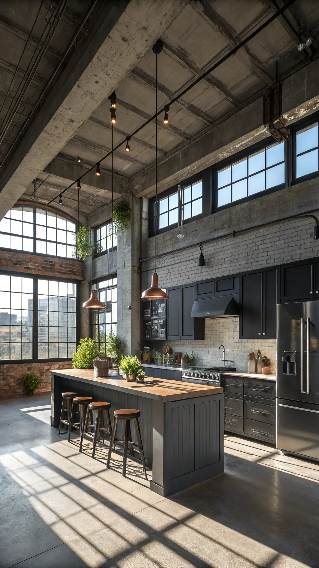 341industrial chic concrete kitchen