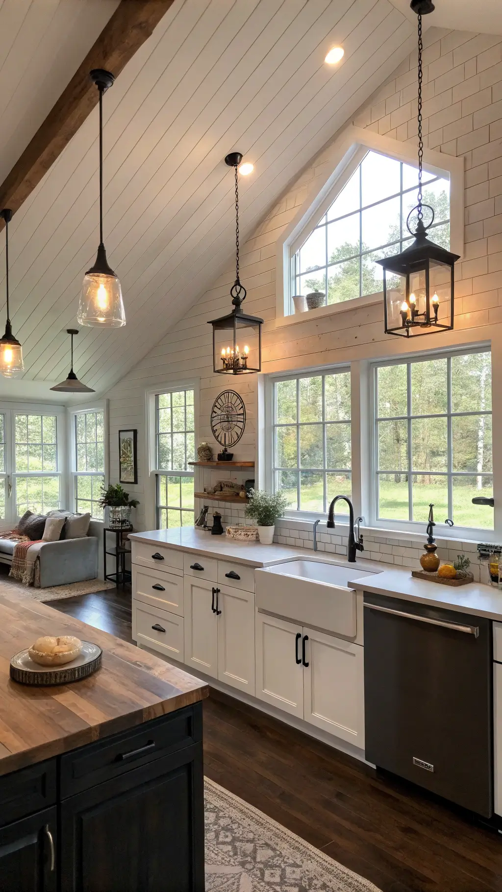 418modern farmhouse kitchen espresso rustic