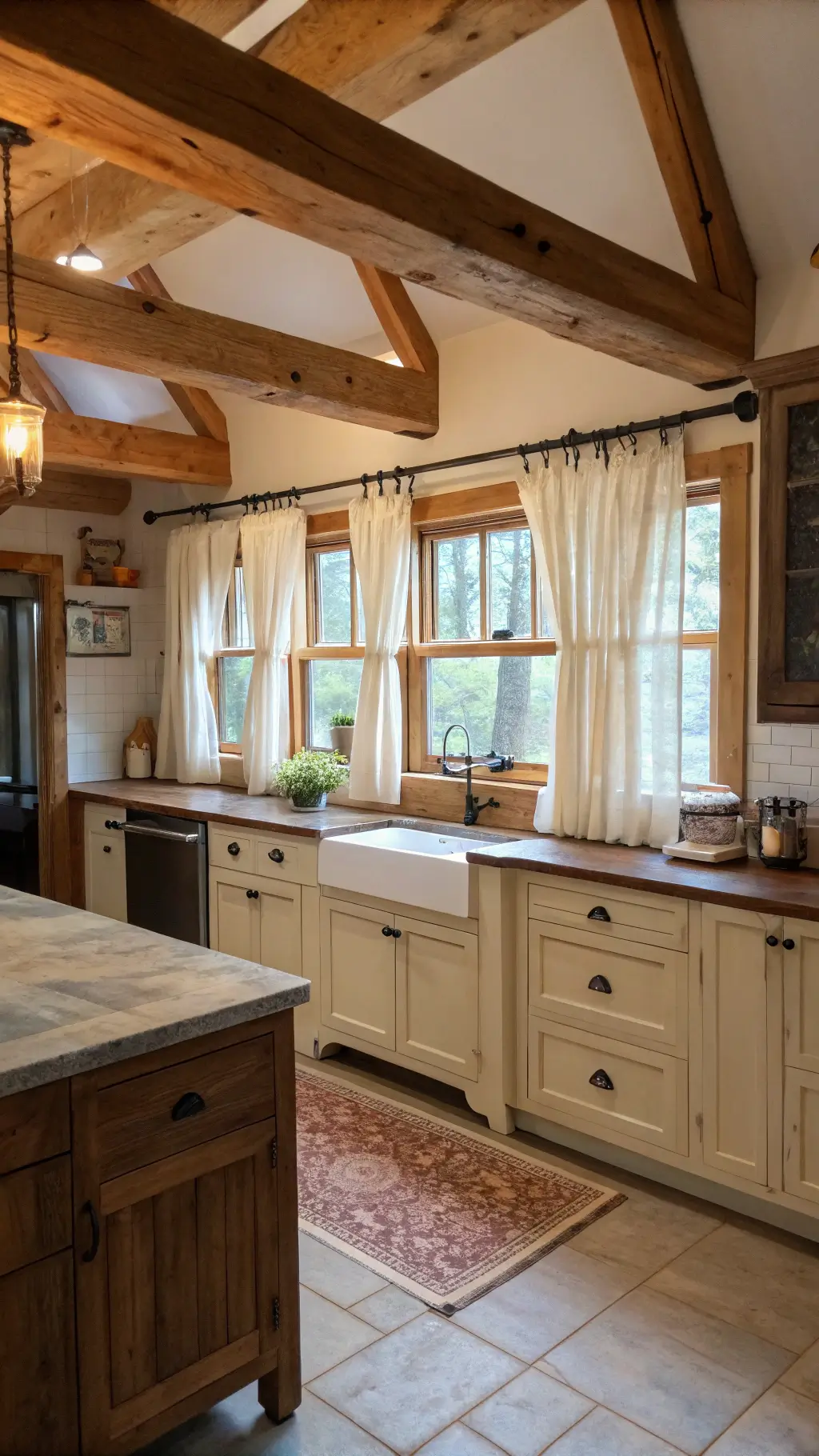 423rustic farmhouse morning light kitchen