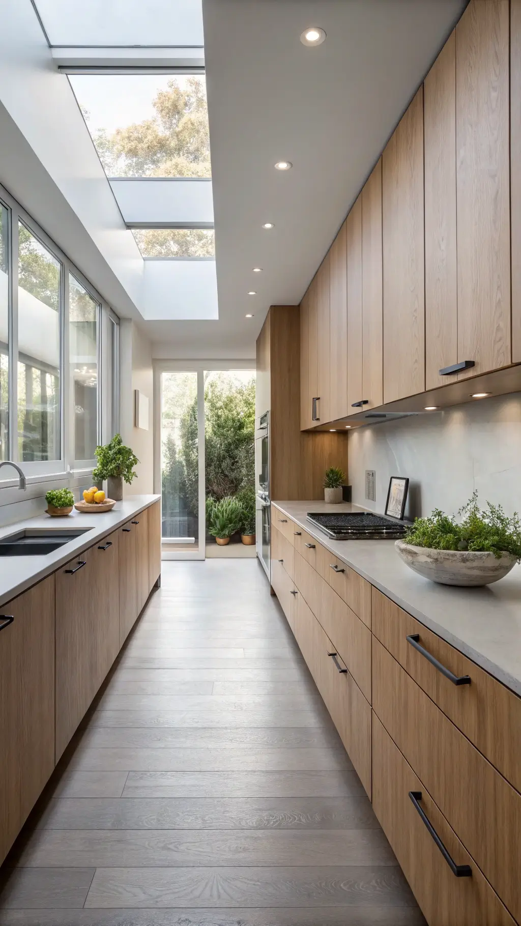 483modern scandinavian galley kitchen