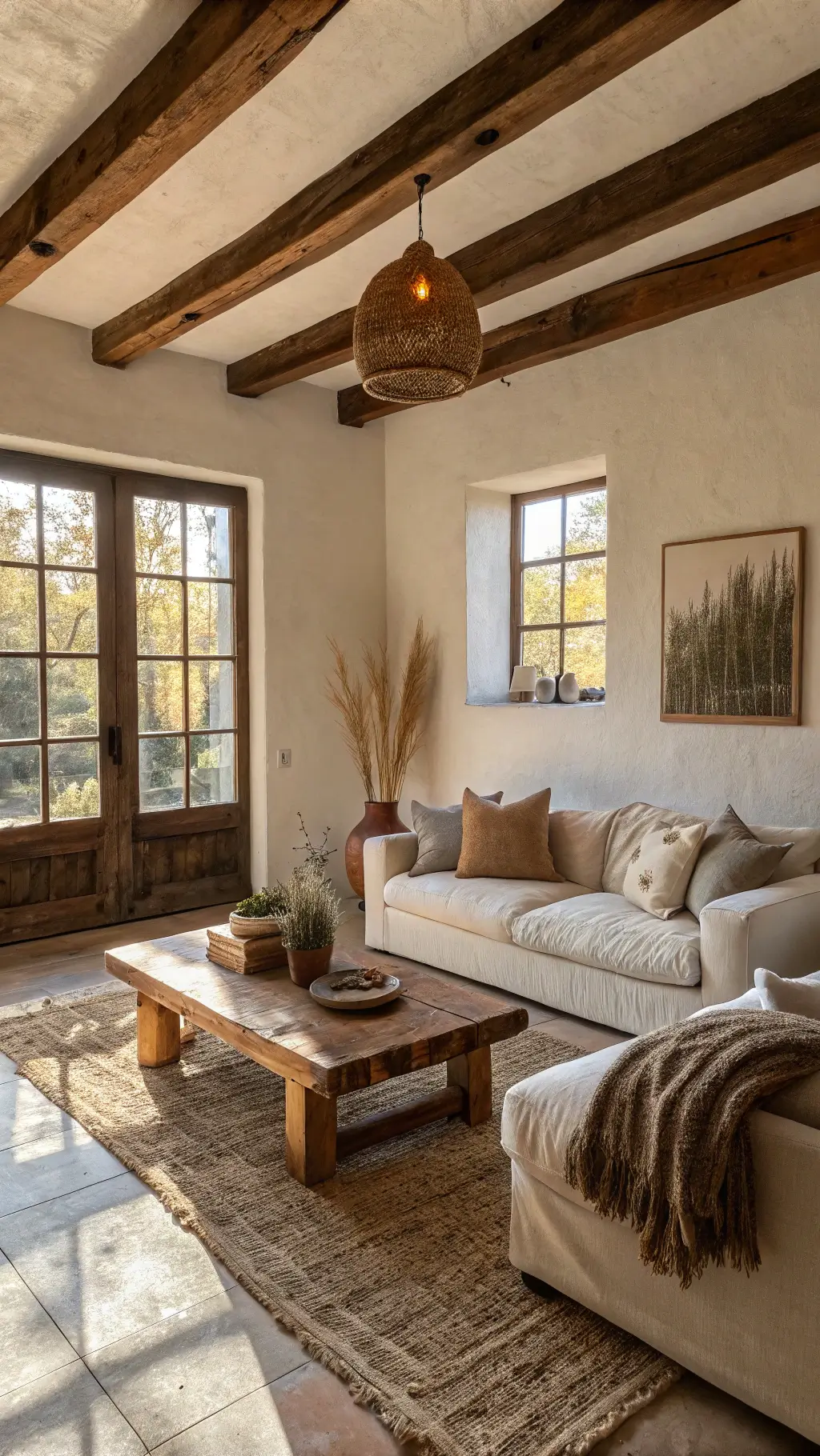 1215rustic sunlit livingroom goldenhour