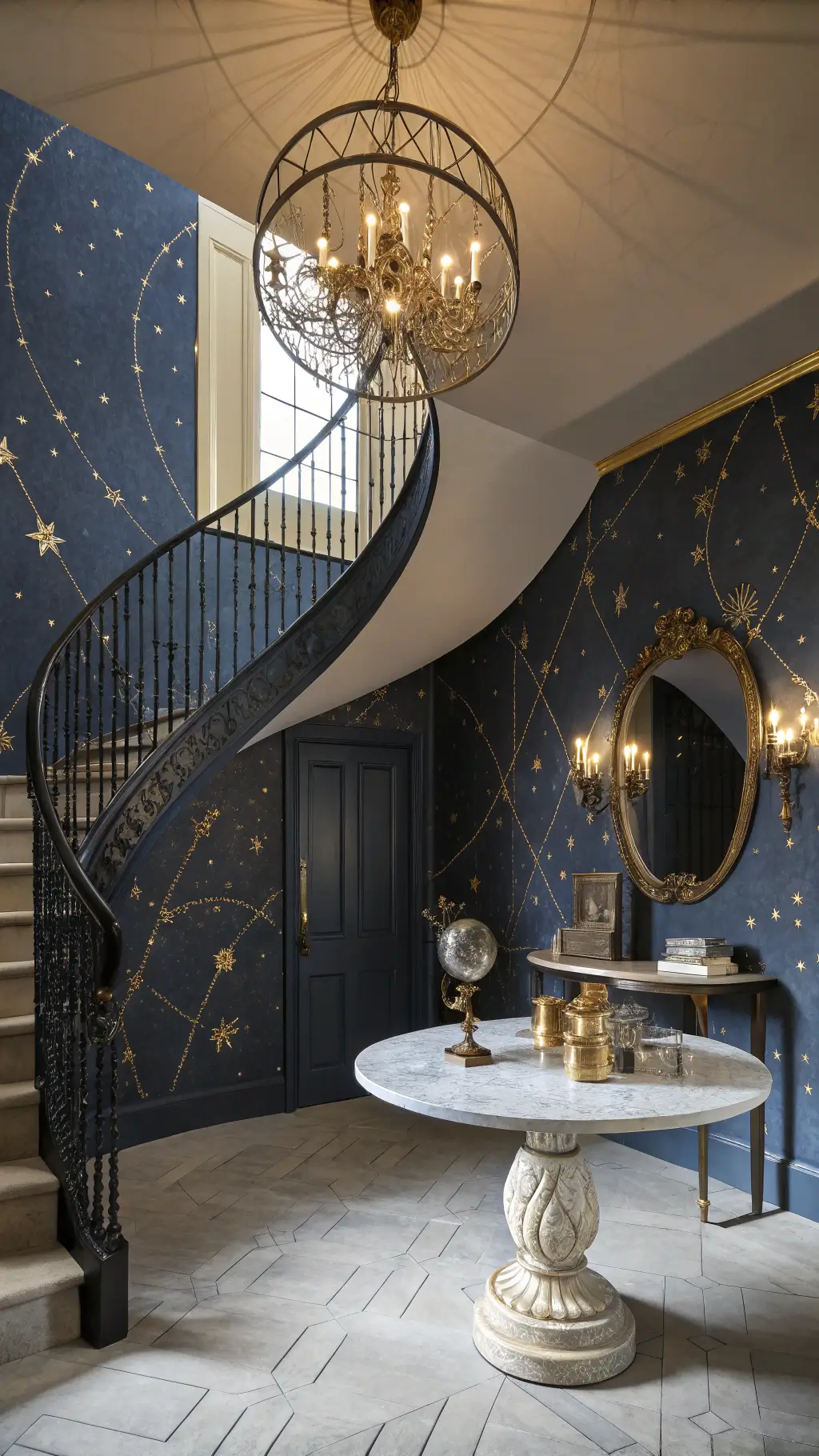1234mystical foyer spiral staircase
