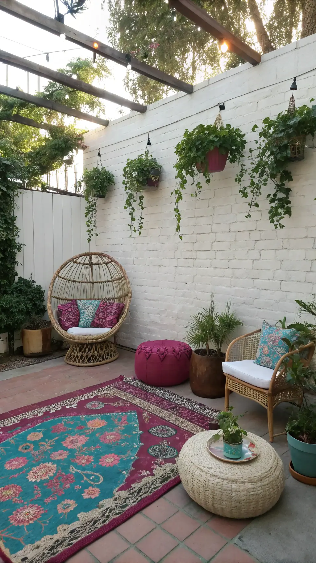1239bohemian garden patio sanctuary