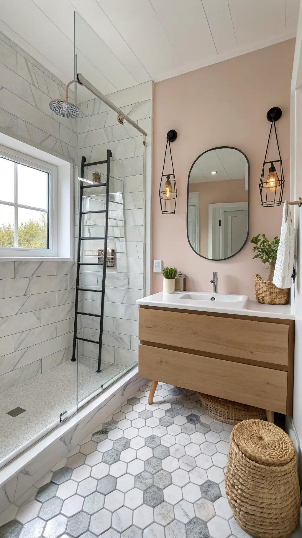 1248scandinavian marble hex bathroom