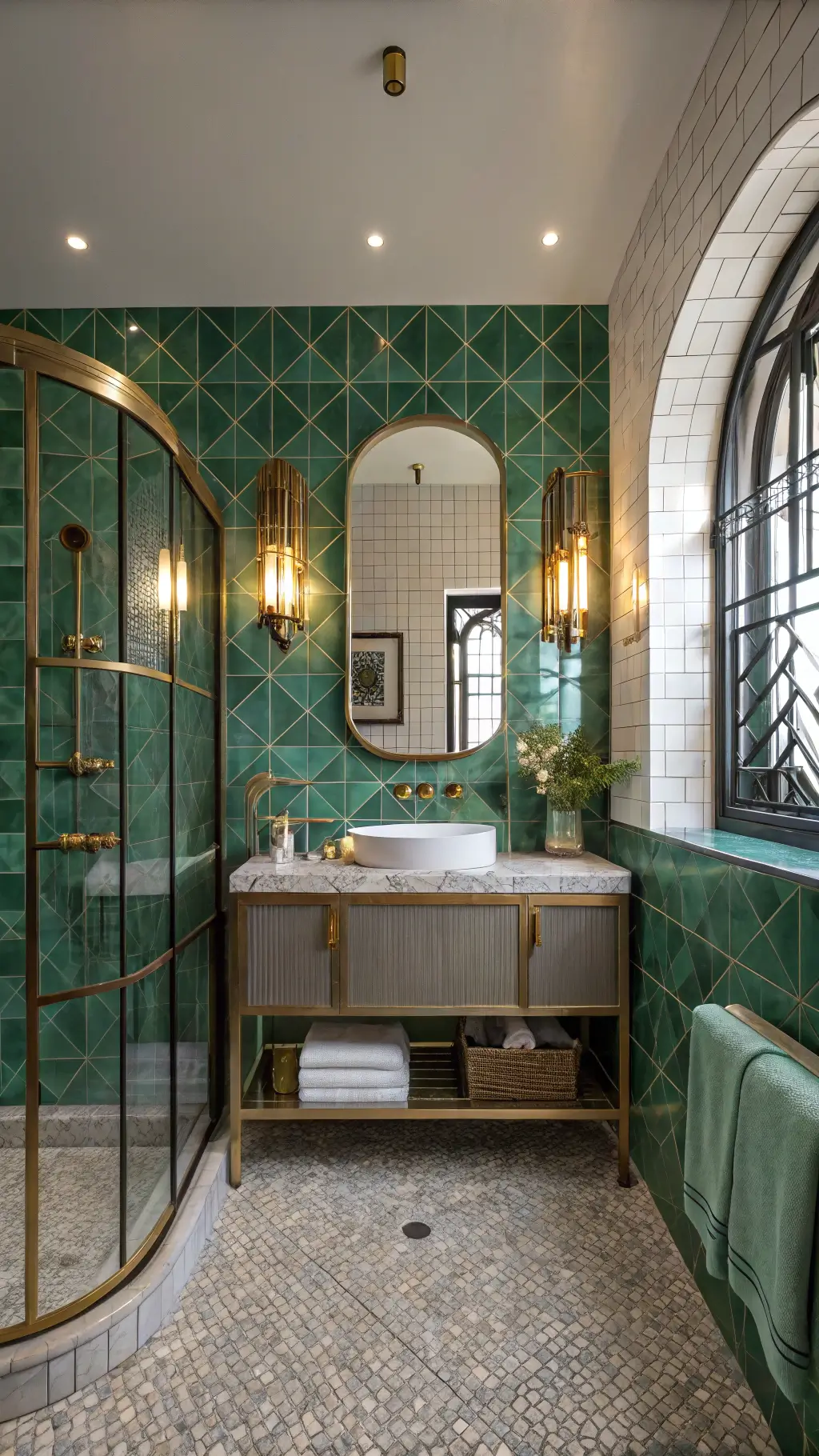 1252art deco emerald bath evening