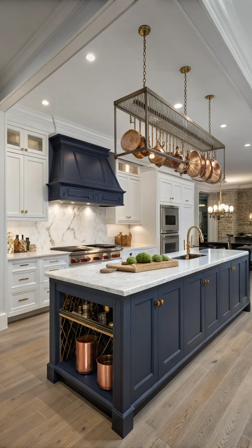 1258luxury pro kitchen navy island